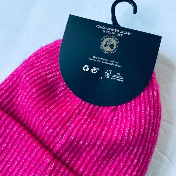 NICOLE MILLER Women's Touch-Screen Gloves & Beanie Set NWT - Picture 4 of 6